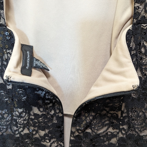 R&M Richards Lace Overlay Evening Dress - Picture 5 of 8